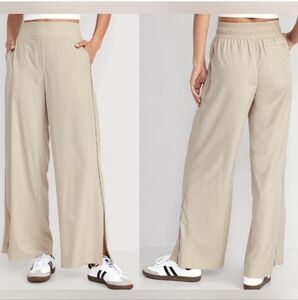 Old Navy | Size 3XL | High-Waisted Stretch Tech Wide-Leg Pants in light tan